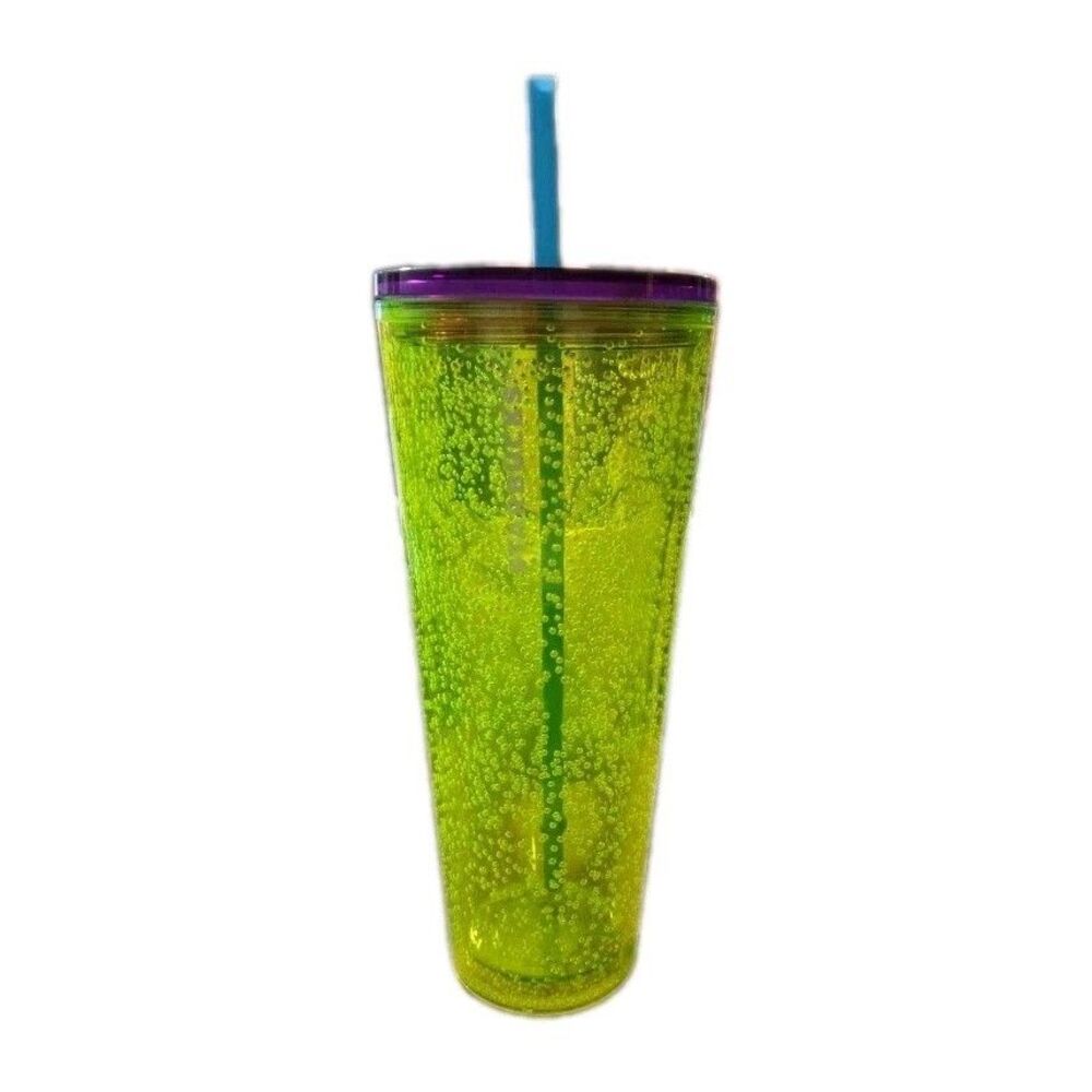 Starbucks 24oz‎ Green Tumbler Beverage Container Cold Cup with Straw